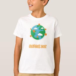 Camisa del globo del día del rasguño (niños)