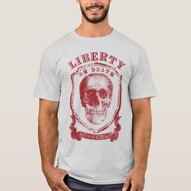 Camisa del gráfico de la libertad o de la muerte (Anverso)