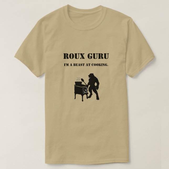 Camisa del humor de Guru Rougarou Luisiana Cajun (Diseño del anverso)