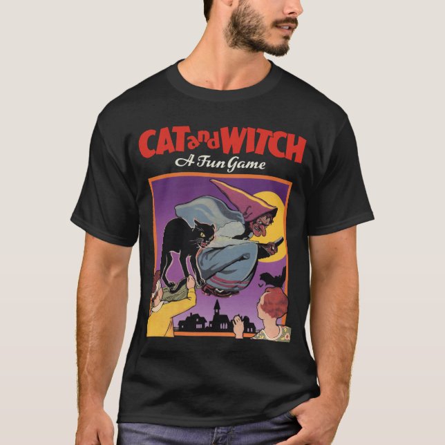 Camisa del juego del gato y de la bruja de (Anverso)