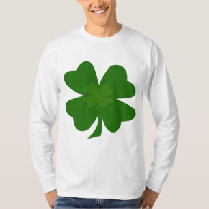 camisa del L.sleeve de los hombres del trébol de