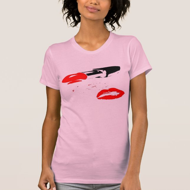 Camisa del lápiz labial y de los besos (Anverso)