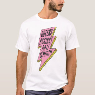 Camisa del logo de Queers contra el antisemitismo
