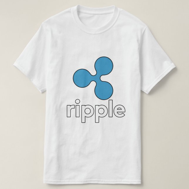 Camisa del logotipo de la ondulación XRP - blanco (Diseño del anverso)