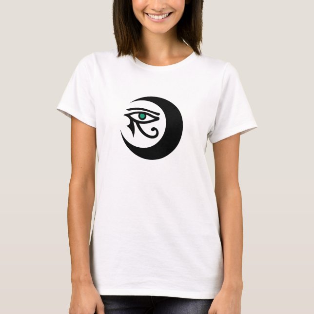 Camisa del logotipo de LunaSees (negro/ojo del (Anverso)