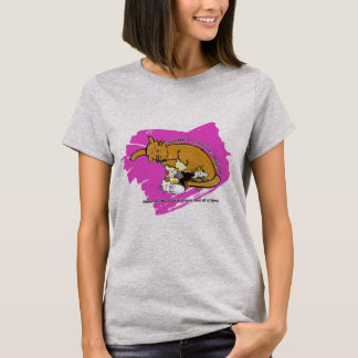 Camisa del logotipo del gatito (logotipo rosado,