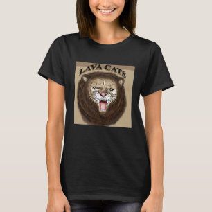 Camisa del logotipo del gato de la lava