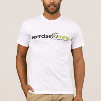 Camisa del logotipo del menú del ejercicio