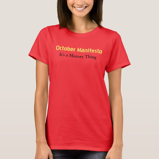 Camisa del manifiesto de octubre (Anverso)