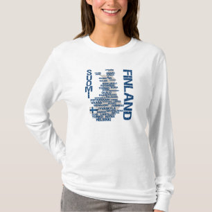Camisa del MAPA de FINLANDIA - elija el estilo y