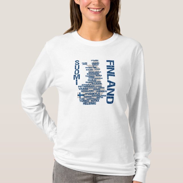 Camisa del MAPA de FINLANDIA - elija el estilo y (Anverso)