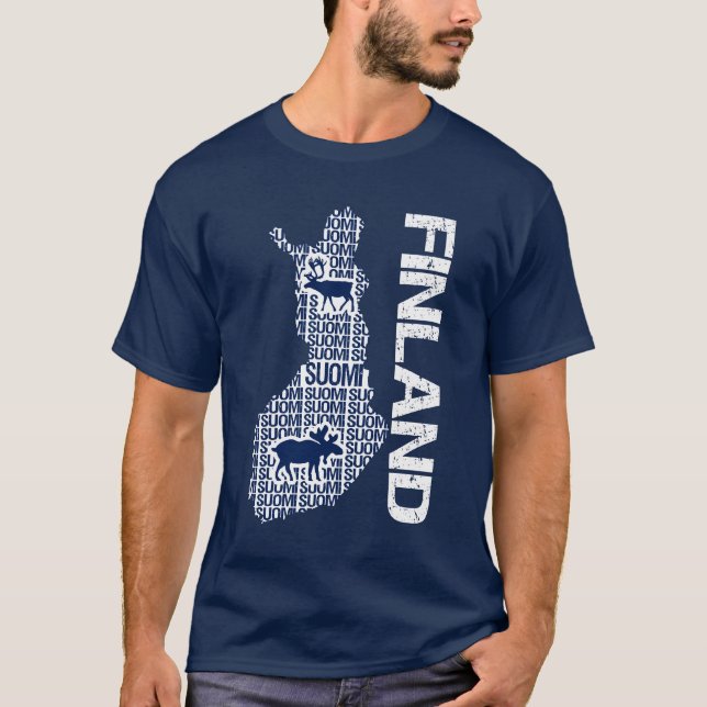 Camisa del MAPA de FINLANDIA - elija el estilo y (Anverso)