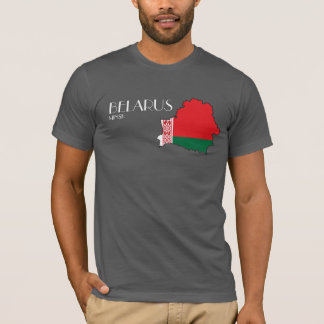 Camisa del mapa de la bandera de Bielorrusia