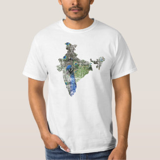 Camisa del mapa del pavo real de la India