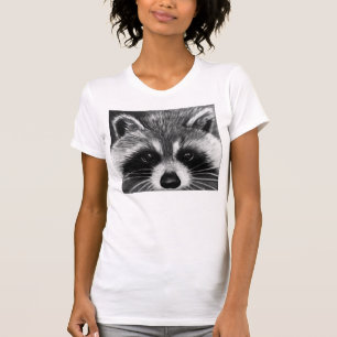 Camisa del mapache de las mujeres
