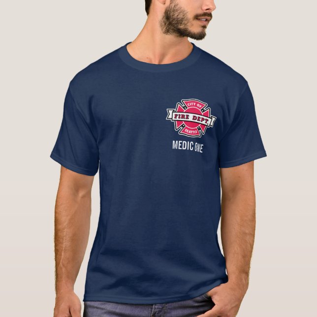 Camisa del médico uno del fuego de Seattle (Anverso)
