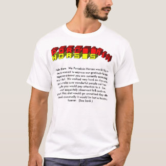 Camisa del mensaje de los caballos de la porcelana