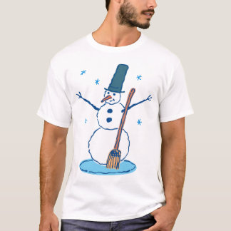 Camisa del muñeco de nieve del día de la nieve