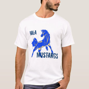 Camisa del mustango del Azul-Oro