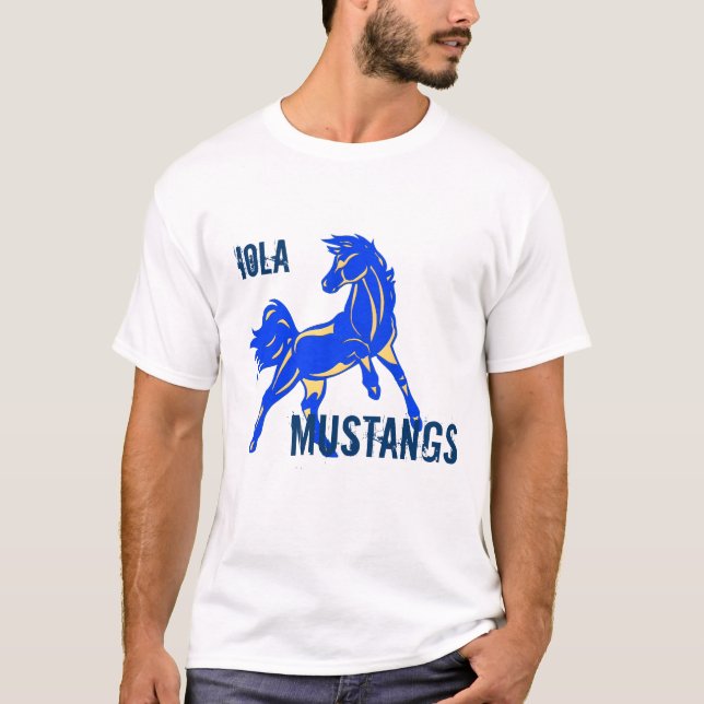Camisa del mustango del Azul-Oro (Anverso)
