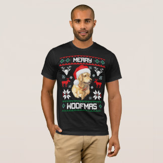 Camisa del navidad de Woofmas del perro del golden