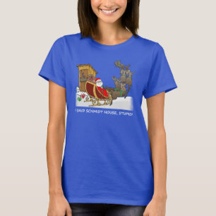 Camisa del navidad del dibujo animado de la casa