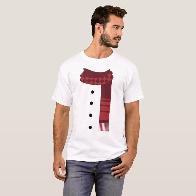 Camisa del navidad del invierno del muñeco de (Anverso completo)