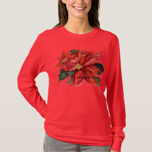 Camisa del navidad del Poinsettia