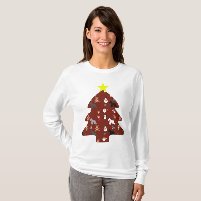 Camisa del navidad del Schnauzer (Anverso completo)