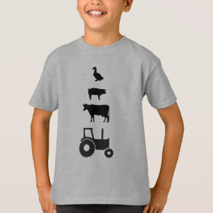 Camisa del niño de la granja