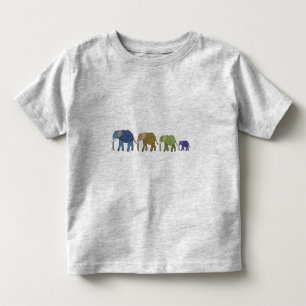 Camisa del niño de los elefantes africanos