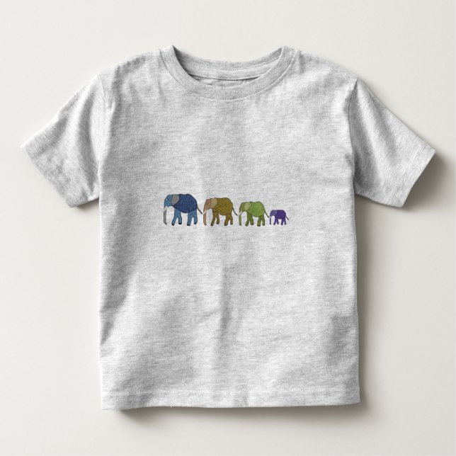 Camisa del niño de los elefantes africanos (Anverso)
