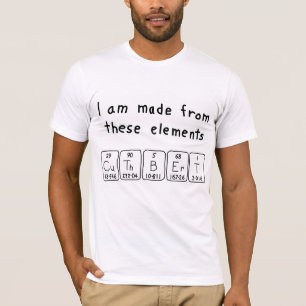 Camisa del nombre de la tabla periódica de