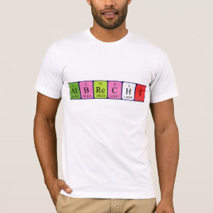 Camisa del nombre de la tabla periódica de