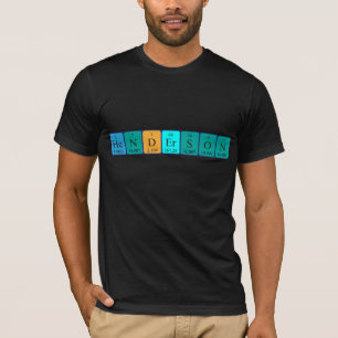 Camisa del nombre de la tabla periódica de