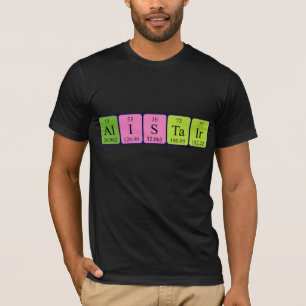 Camisa del nombre de la tabla periódica de