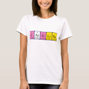 Camisa del nombre de la tabla periódica de