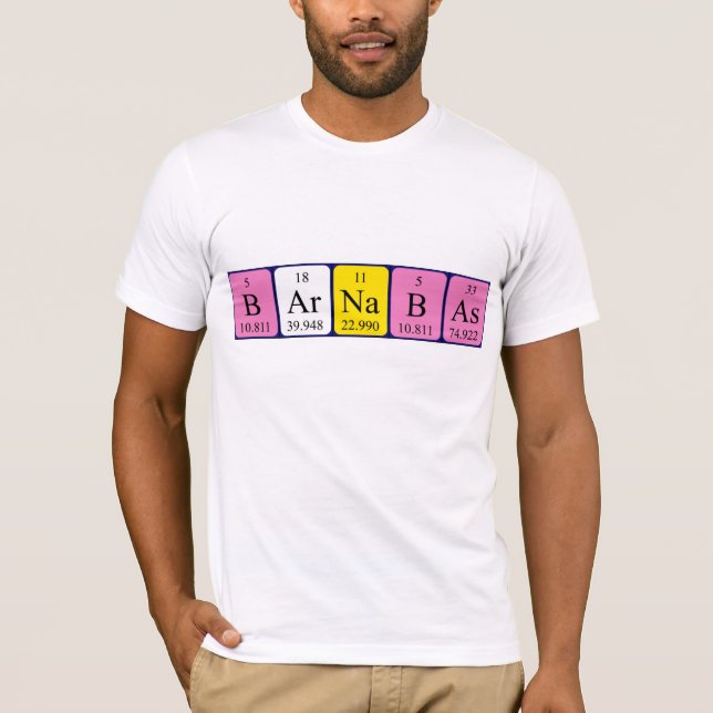 Camisa del nombre de la tabla periódica de (Anverso)