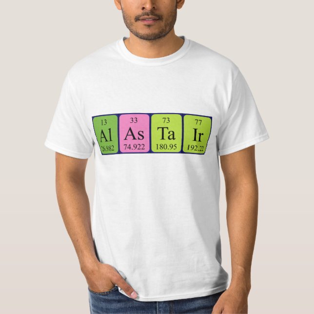 Camisa del nombre de la tabla periódica de (Anverso)