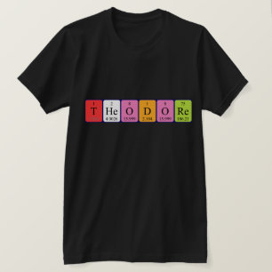 Camisa del nombre de la tabla periódica de