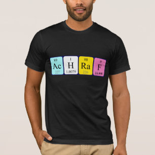 Camisa del nombre de la tabla periódica de Achraf