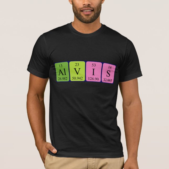 Camisa del nombre de la tabla periódica de Alvis (Anverso)