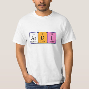 Camisa del nombre de la tabla periódica de Ardi