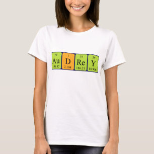 Camisa del nombre de la tabla periódica de Audrey
