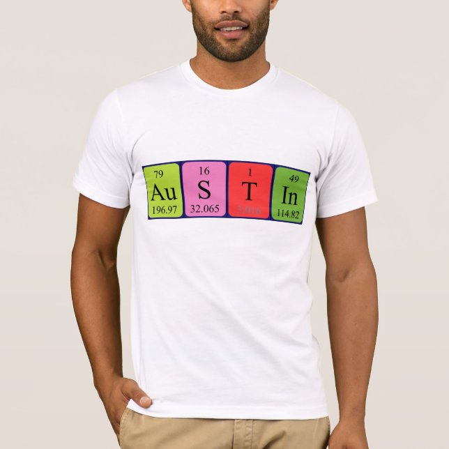 Camisa del nombre de la tabla periódica de Austin (Anverso)