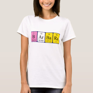 Camisa del nombre de la tabla periódica de Barbar