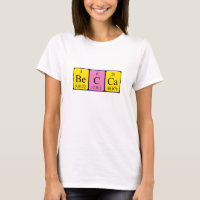 Camisa del nombre de la tabla periódica de Becca