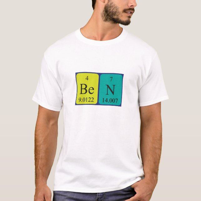 Camisa del nombre de la tabla periódica de Ben (Anverso)