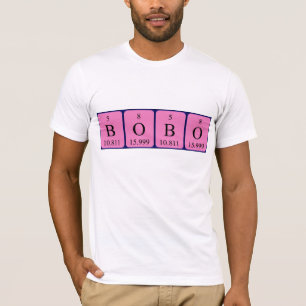 Camisa del nombre de la tabla periódica de Bobo