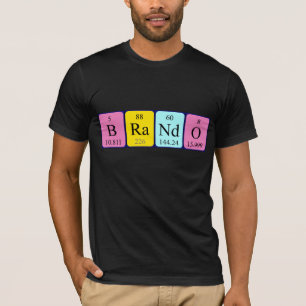 Camisa del nombre de la tabla periódica de Brando
